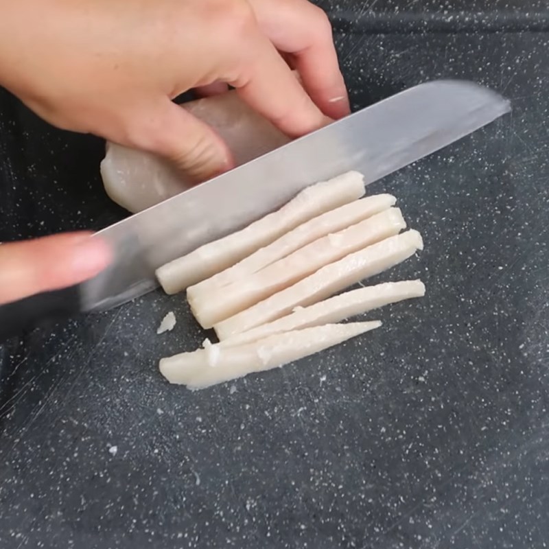 Bước 2 Thái ngấn mỡ heo Mỡ đường mang đến bánh trung tích lũy cẩm