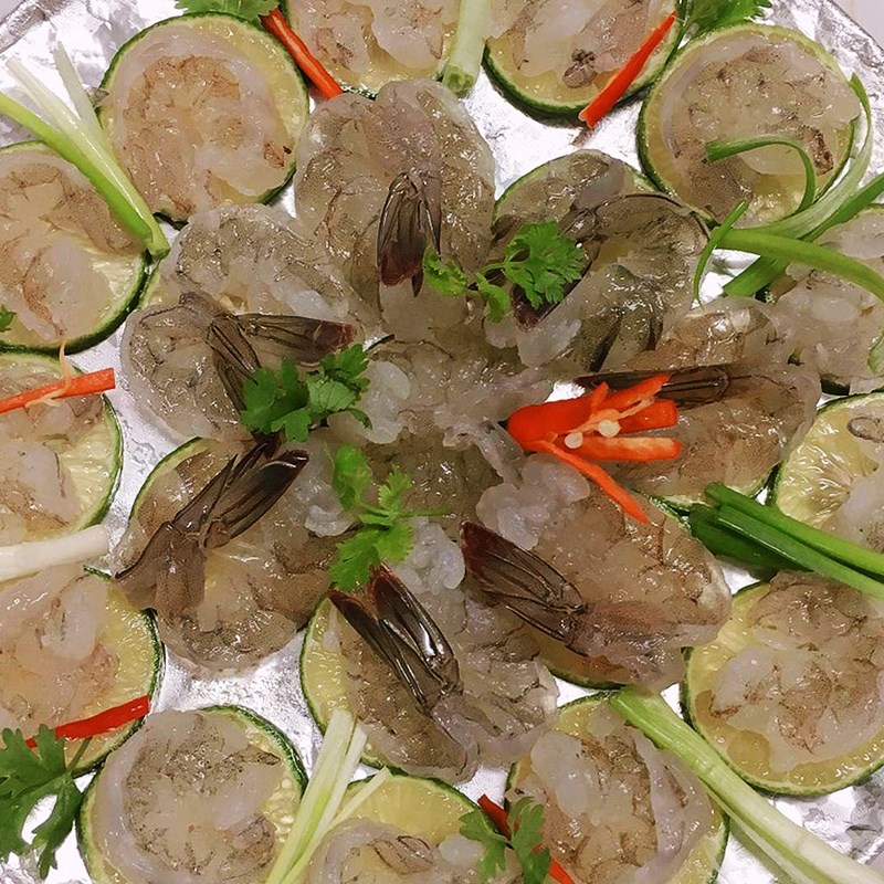 Bước 4 Thành phẩm Sashimi tôm sú