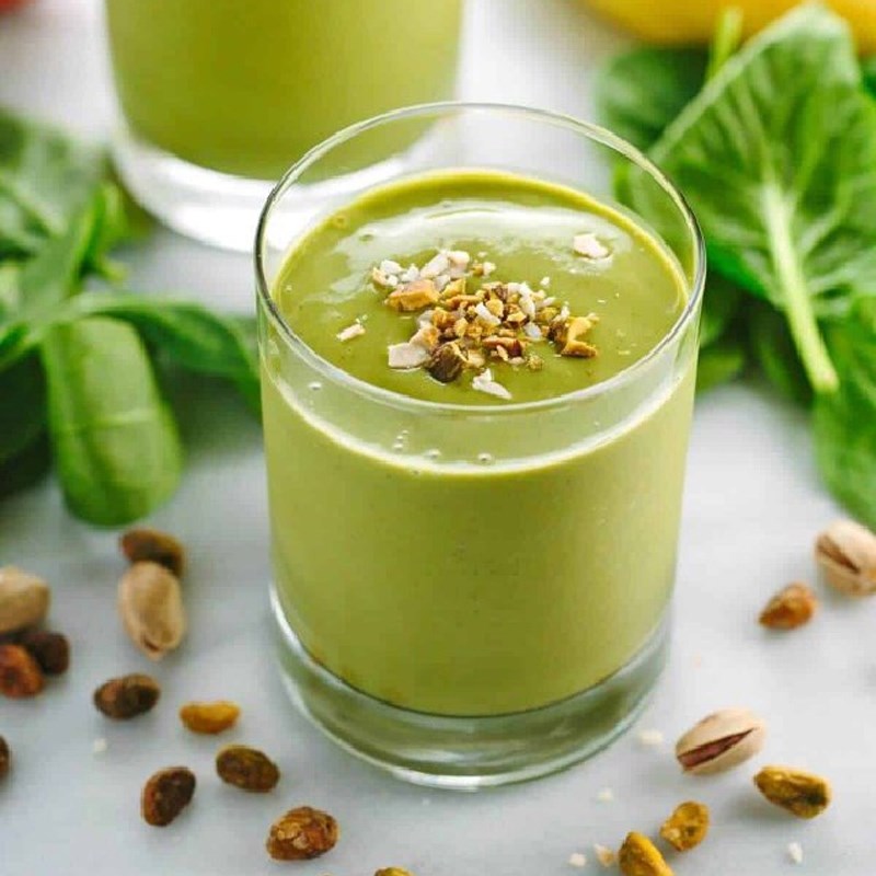 Bước 3 Thành phẩm Sinh tố matcha đào chuối