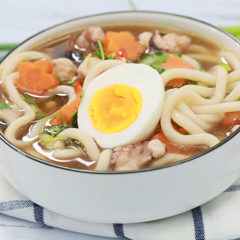 Bước 5 Thành phẩm Mì udon bạch tuộc