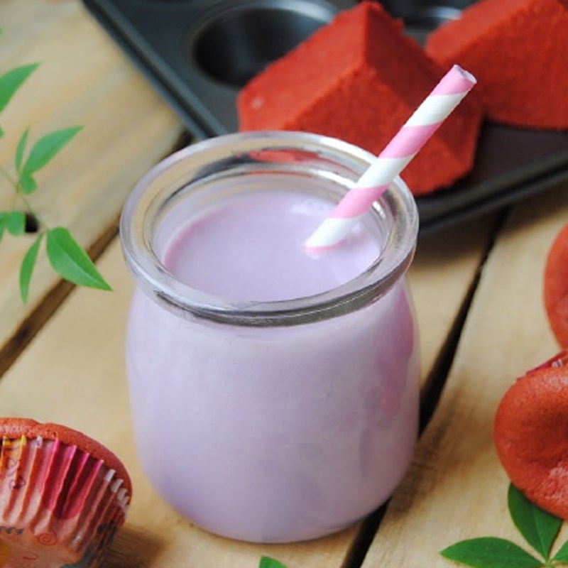 Bước 3 Thành phẩm Sinh tố khoai lang tím phô mai
