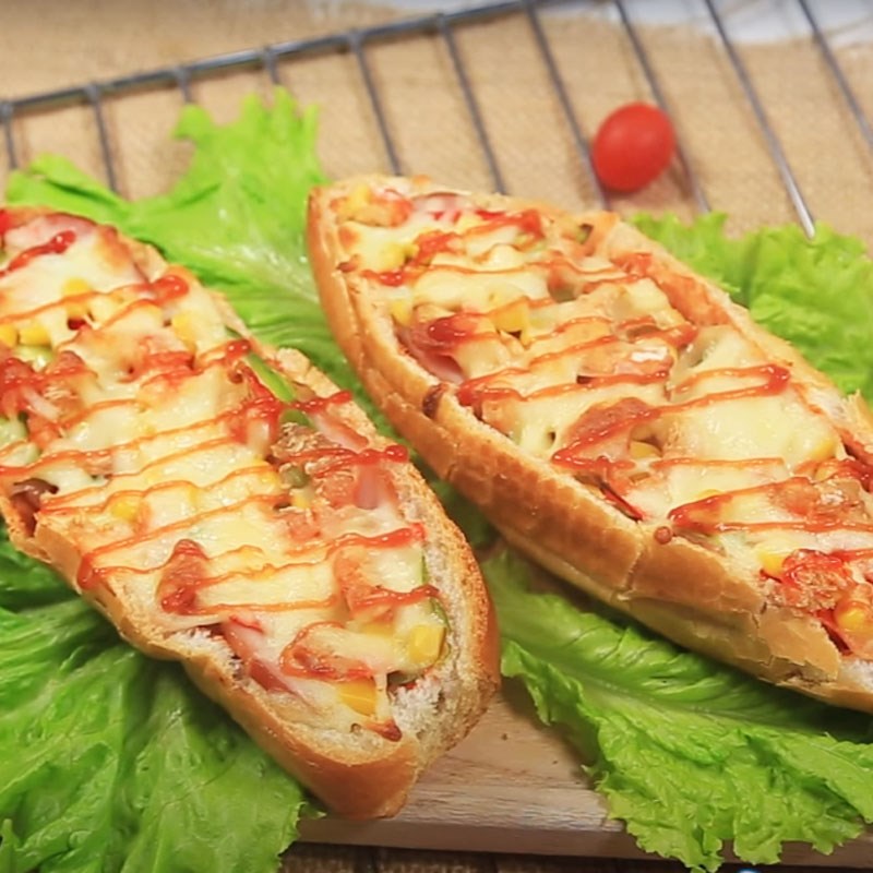 Bước 5 Thành phẩm Pizza chiếc thuyền