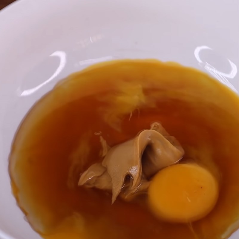 Bước 5 Trộn bột bánh Bánh trung thu đậu xanh trứng muối sầu riêng bằng nồi cơm điện