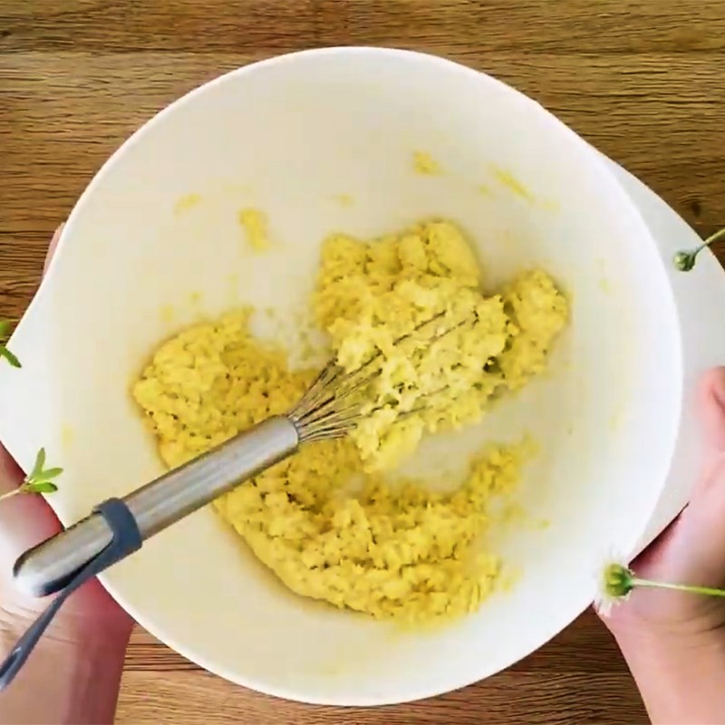 Bước 2 Trộn bột bánh Bánh quy chanh keto