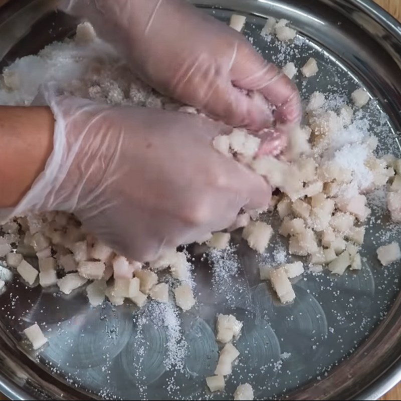 Bước 3 Ướp đường Mỡ đường