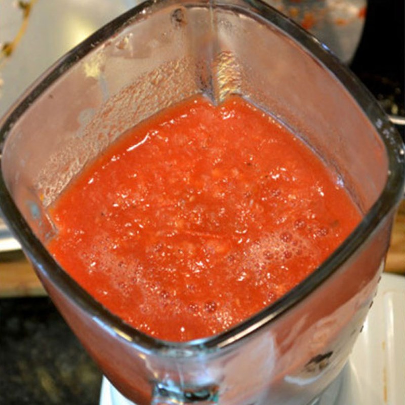 Bước 2 Xay sinh tố Sinh tố cà chua cà rốt