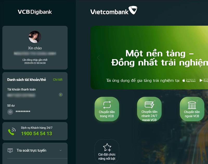 Dễ dàng, nhanh chóng và tiện lợi! Với Vietcombank Online, bạn có thể thực hiện các giao dịch khi cần, bất cứ nơi đâu chỉ với một cú nhấp chuột. Khám phá thế giới số với Vietcombank Online ngay hôm nay!