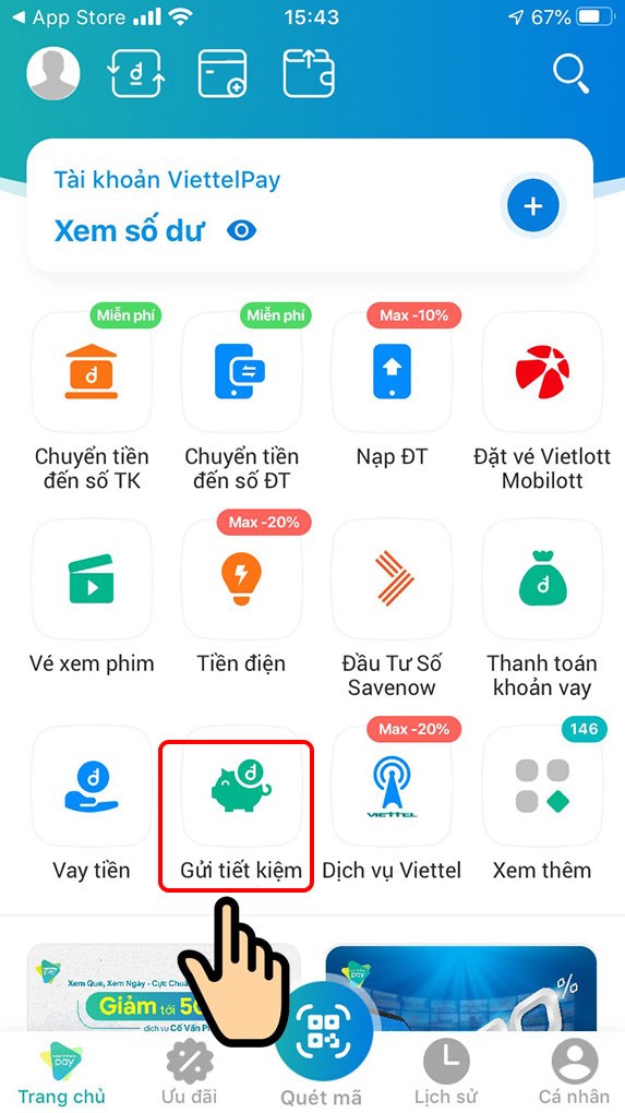Mở ViettelPay