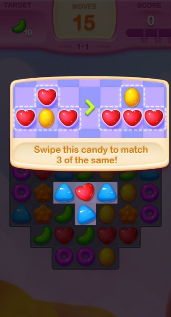 c&aacute;ch chơi nối h&igrave;nh kinh điển giống với tựa game nổi tiếng Candy crush