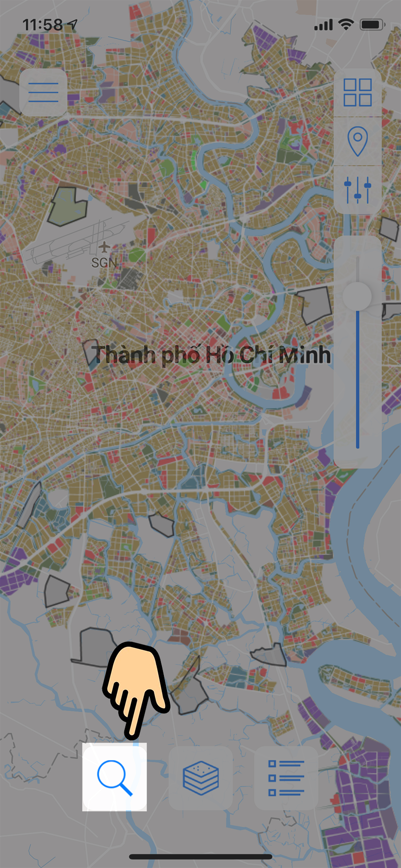 C&aacute;ch xem quy hoạch đất với app TTQH TP.HCM