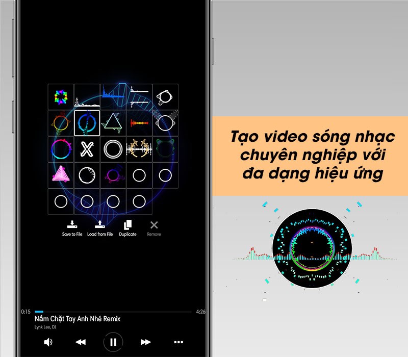 Avee Music Player - Ứng dụng tạo video sóng nhạc, nghe, chỉnh sửa nhạc
