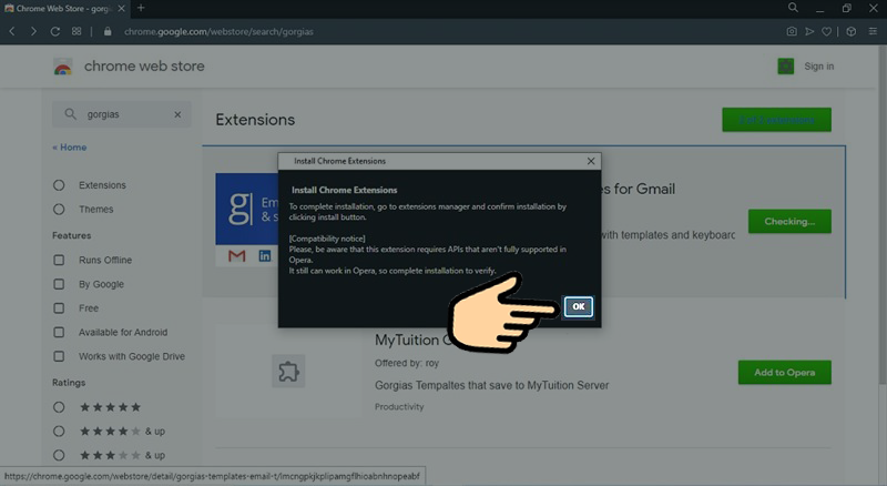 C&aacute;ch c&agrave;i đặt tiện &iacute;ch, extensions của Chrome l&ecirc;n Opera