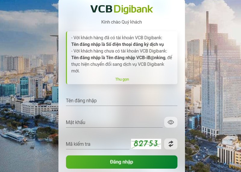 Kiểm tra số tài khoản Vietcombank trên máy tính