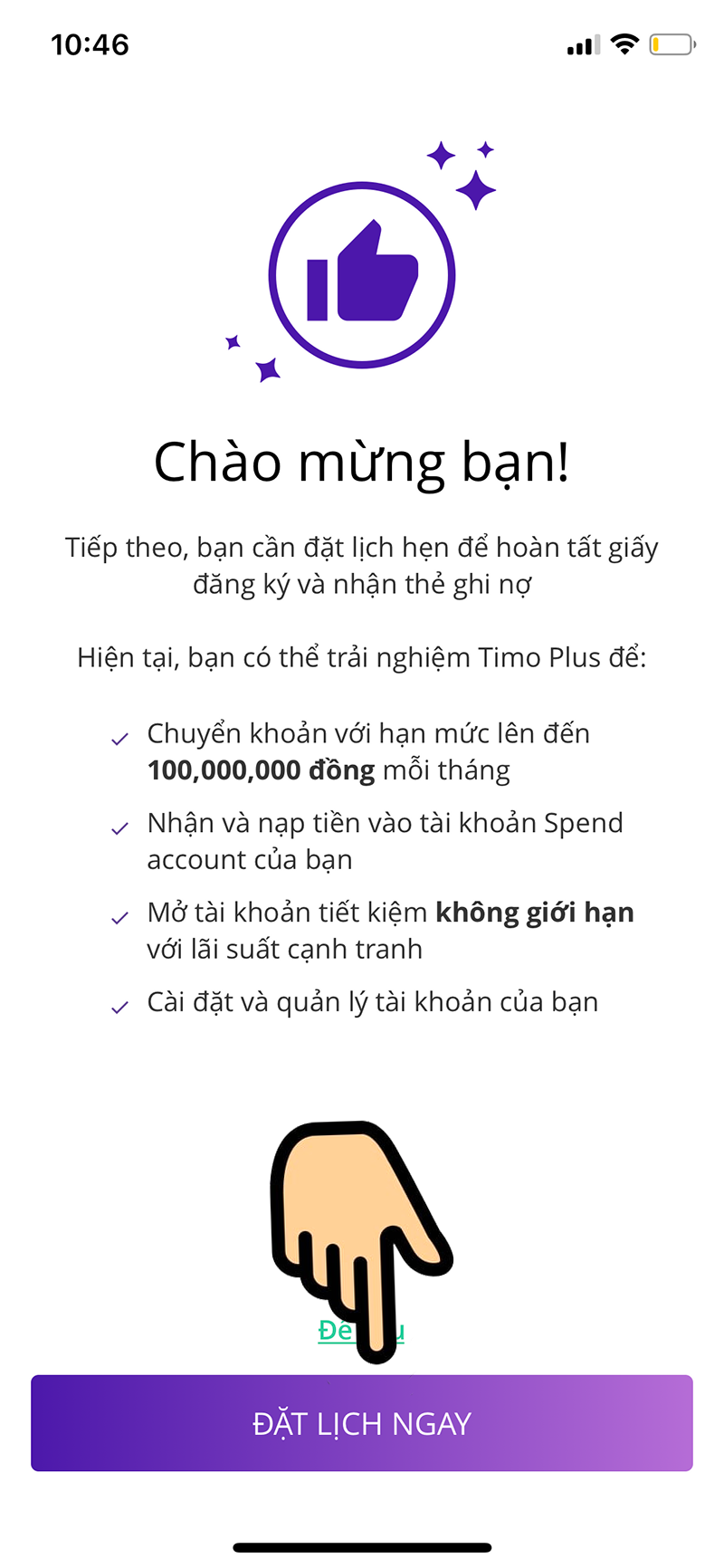 Cách đăng ký tài khoản ngân hàng số Timo Plus online ngay tại nhà