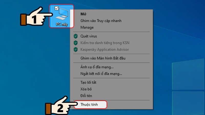 Nhấn chọn Properties