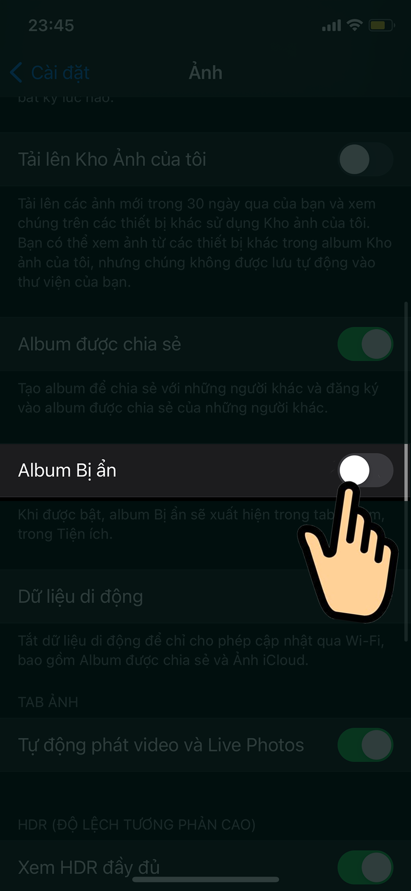 C&aacute;ch ẩn ho&agrave;n to&agrave;n album 