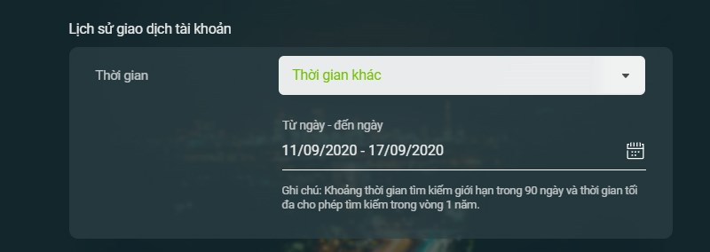 Xem lịch sử giao dịch Vietcombank trên máy tính