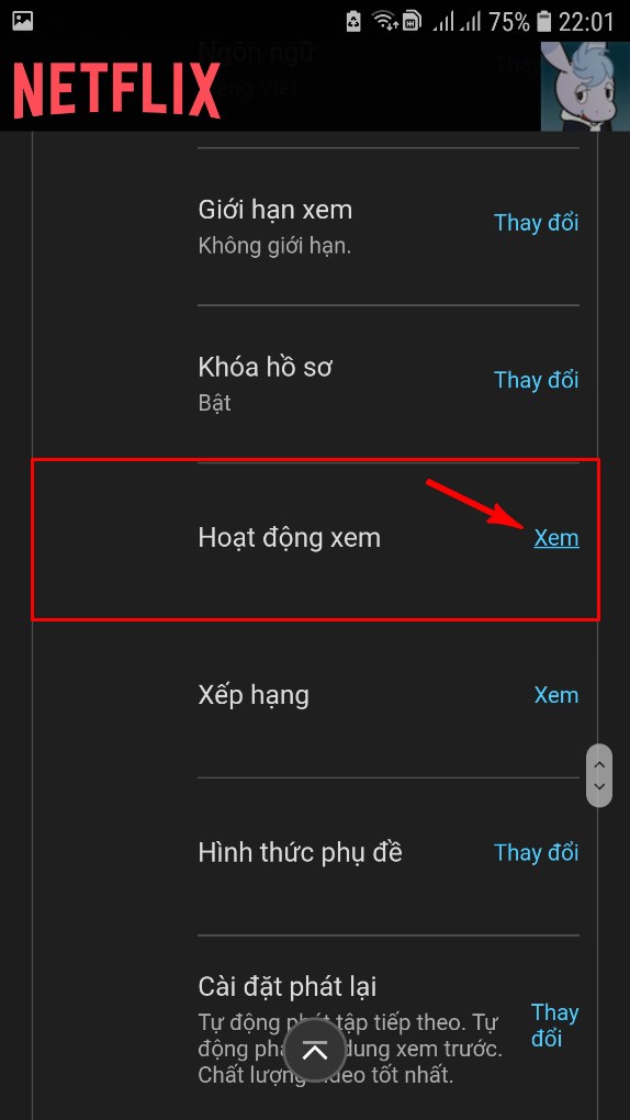 Hoạt động xem > chọn Xem