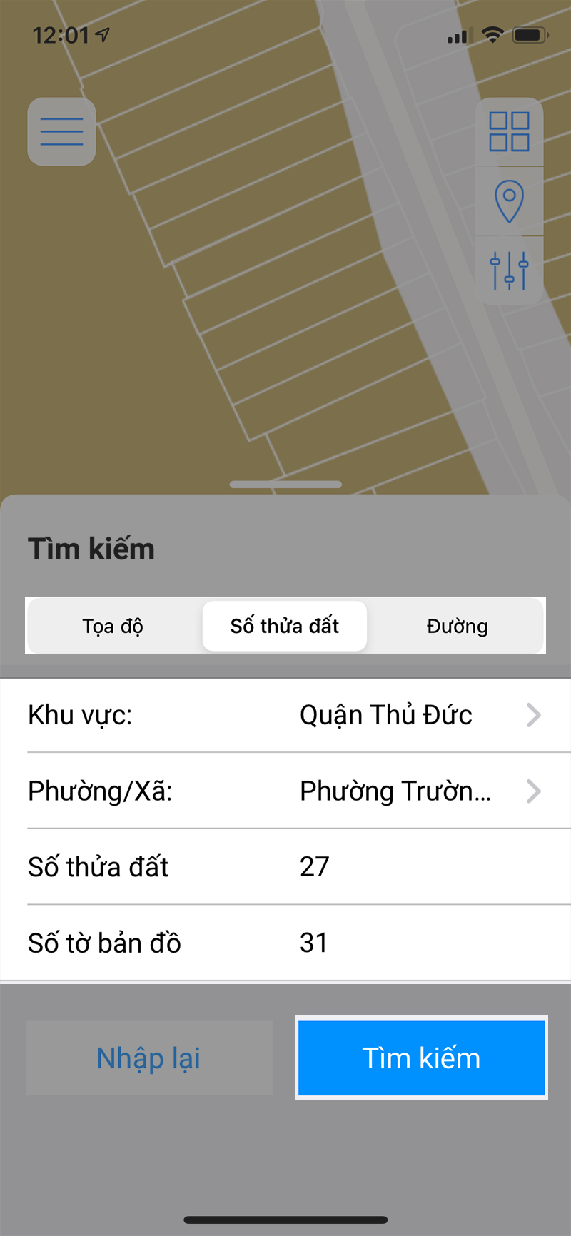 C&aacute;ch xem quy hoạch đất với app TTQH TP.HCM