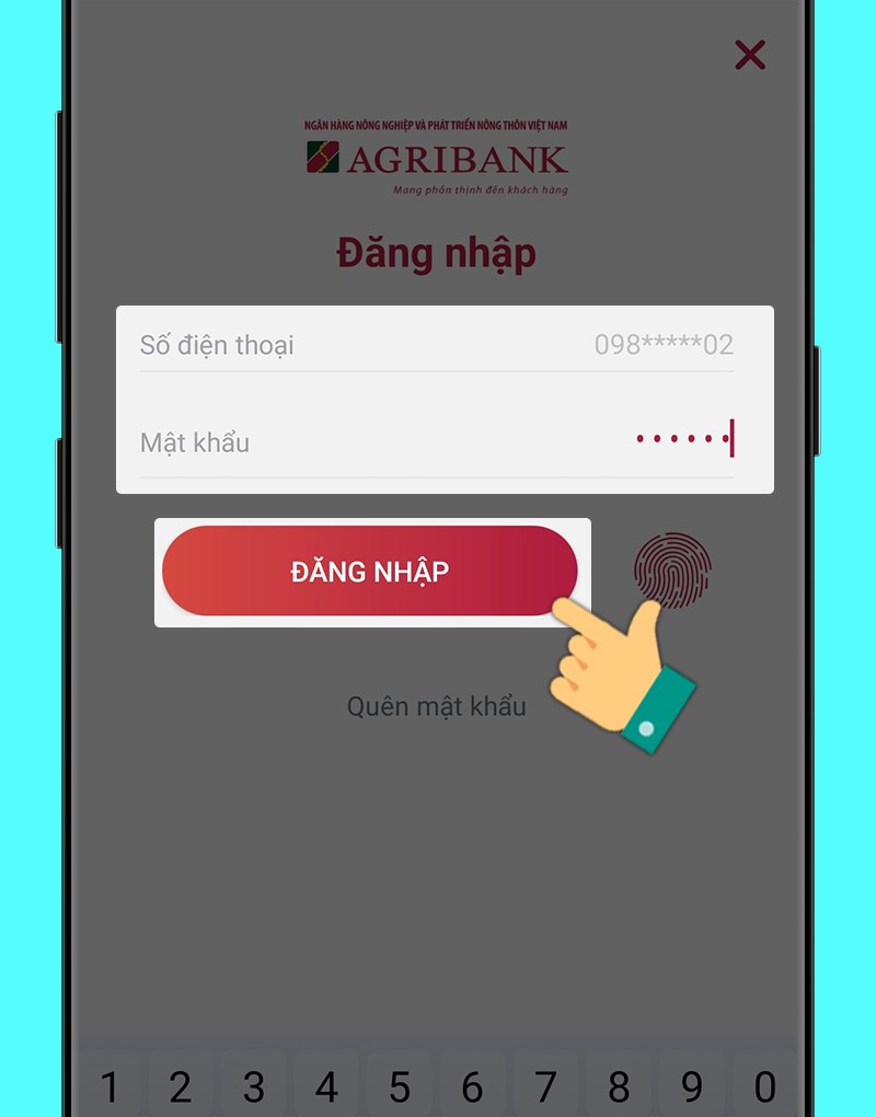 Đăng nhập vào App.