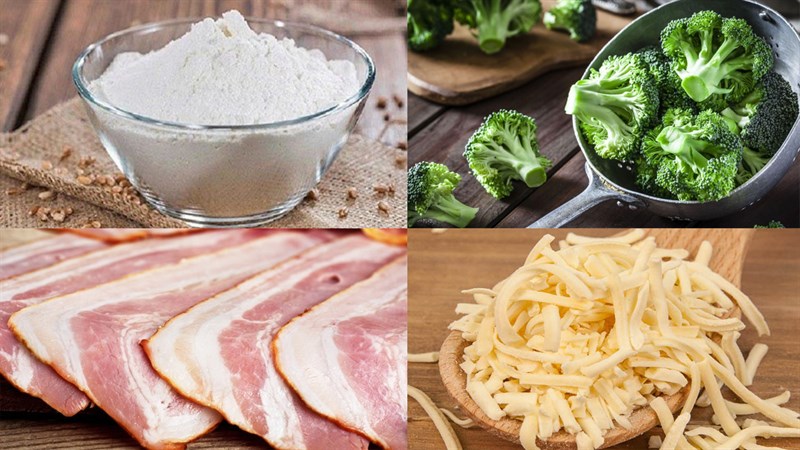 Nguyên liệu món ăn 2 cách làm bánh muffin bông cải và cà rốt