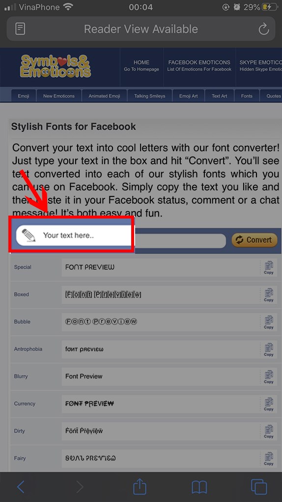 Đổi font chữ Facebook độc đáo:
\