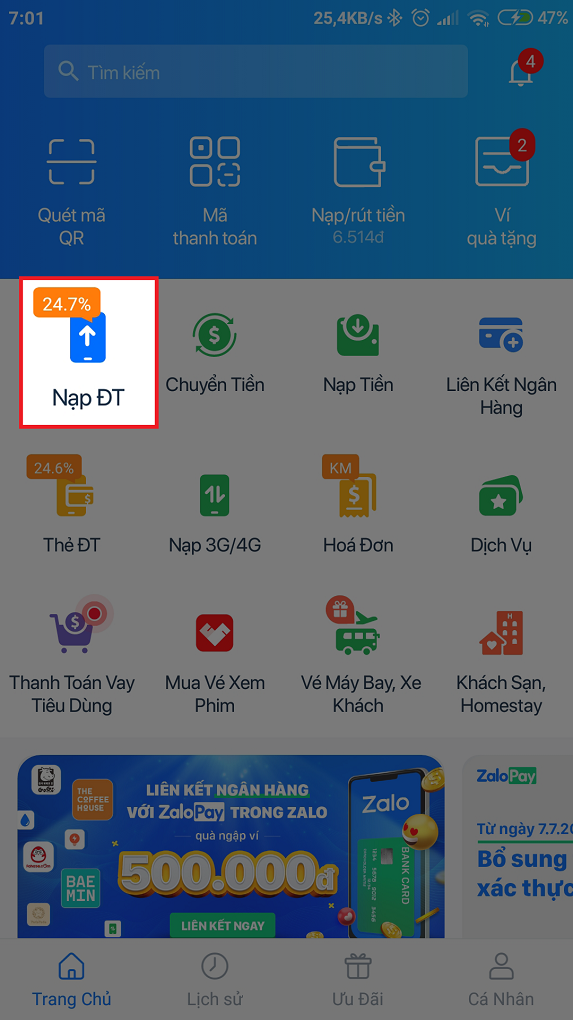 Nạp Đt