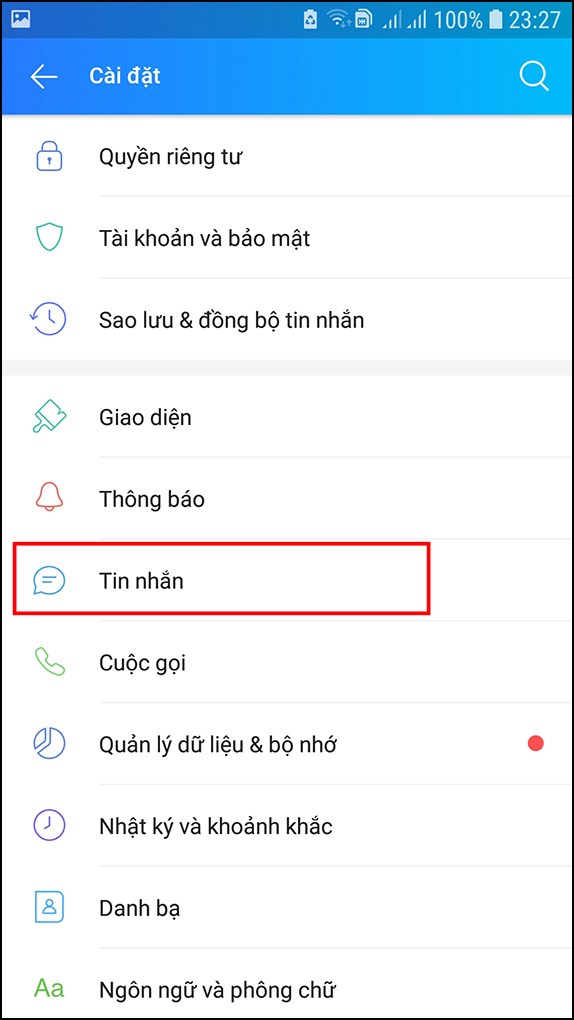 Chọn&nbsp;Tin nhắn