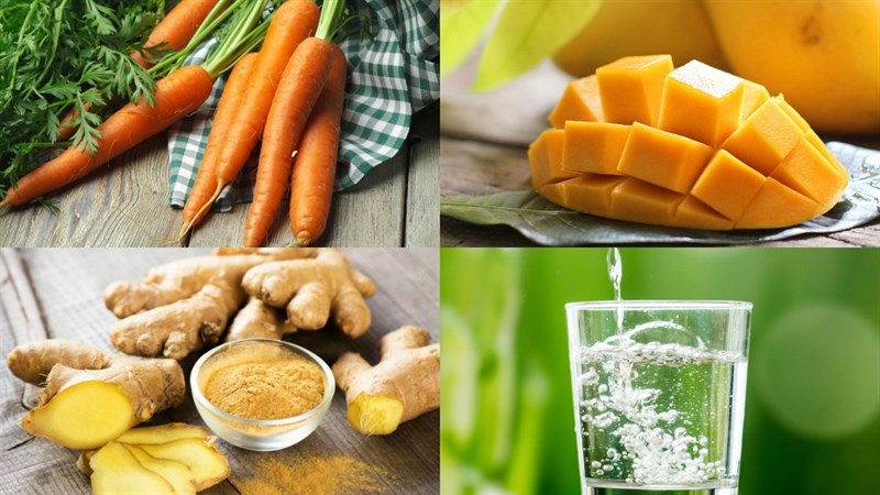 Nguyên liệu món ăn sinh tố cà rốt
