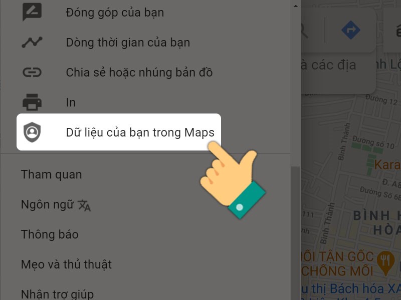 Chọn Dữ liệu của bạn trong Maps