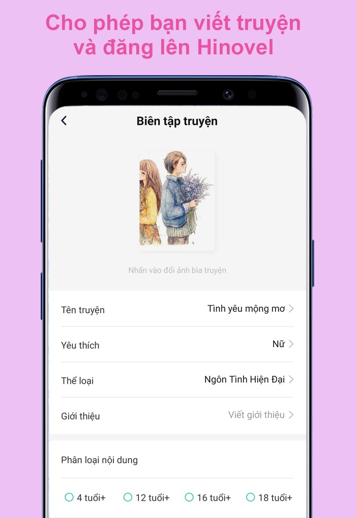 Cho phép bạn viết truyện và đăng lên Hinovel
