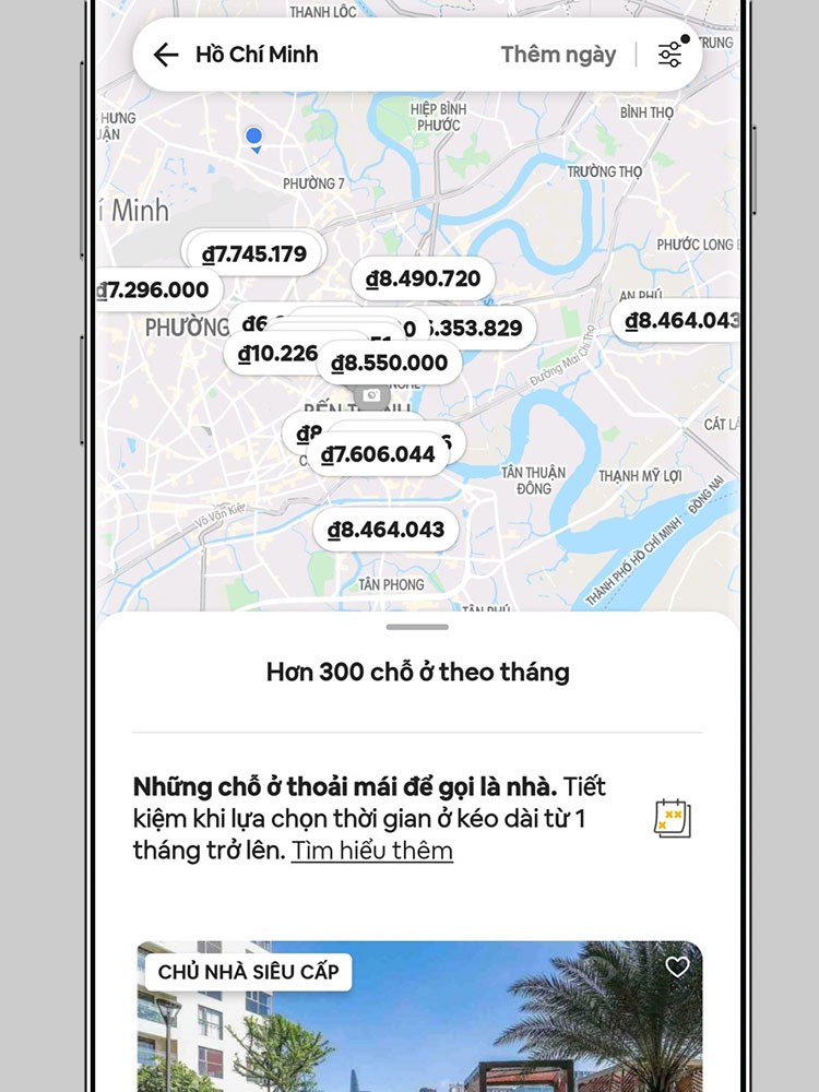T&igrave;m chỗ ở theo th&aacute;ng