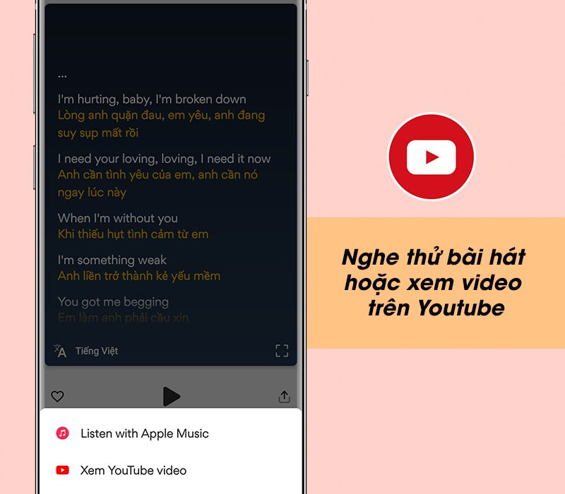 Nghe thử bài hát hoặc xem video của trên Youtube