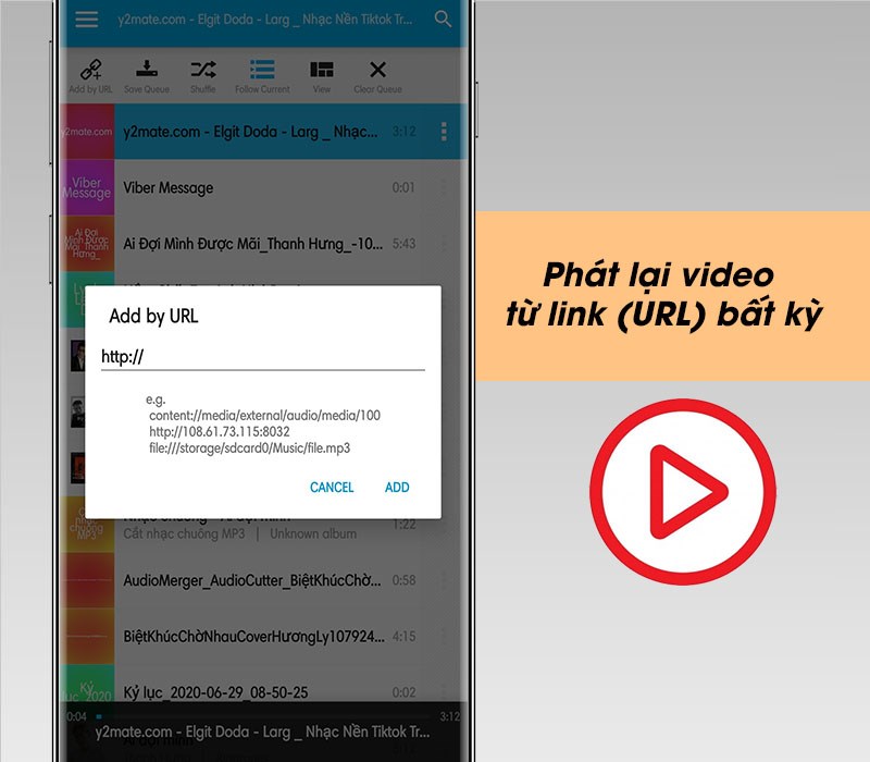 Ph&aacute;t lại video từ link (URL) bất kỳ
