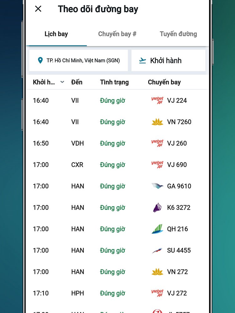 Duy tr&igrave; trạng th&aacute;i cập nhật về t&igrave;nh trạng chuyến bay