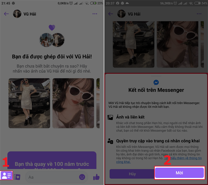 Kết nối với Messenger