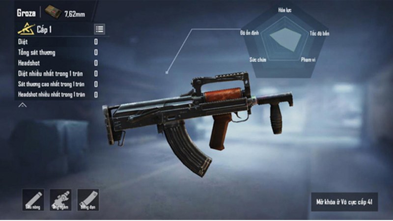 Nhặt những kh&acirc;̉u súng mạnh (như Groza)