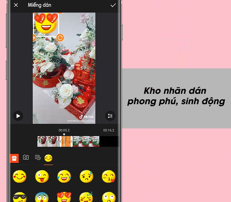 Kho nhãn dán phong phú, sinh động