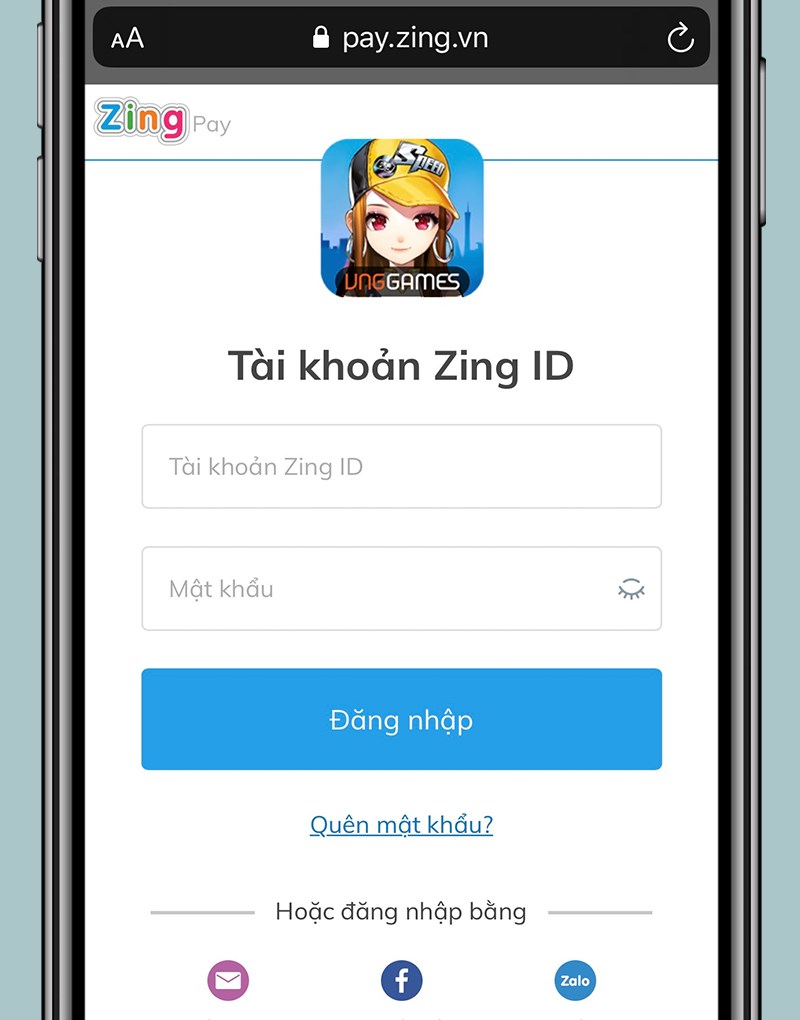 Nạp thẻ game  ZingSpeed