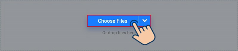 truy cập trang web Freeconvert, và chọn Choose Files để tải video cần nén lên.