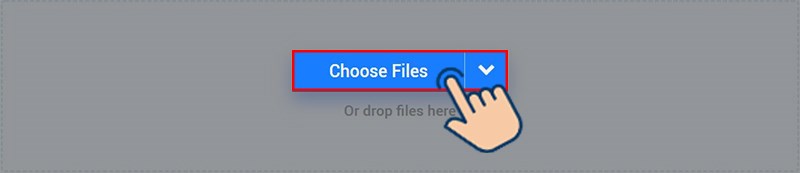 truy cập trang web Freeconvert, và chọn Choose Files để tải video cần nén lên.