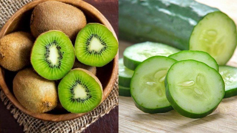 Nguyên liệu làm sinh tố dưa leo kiwi