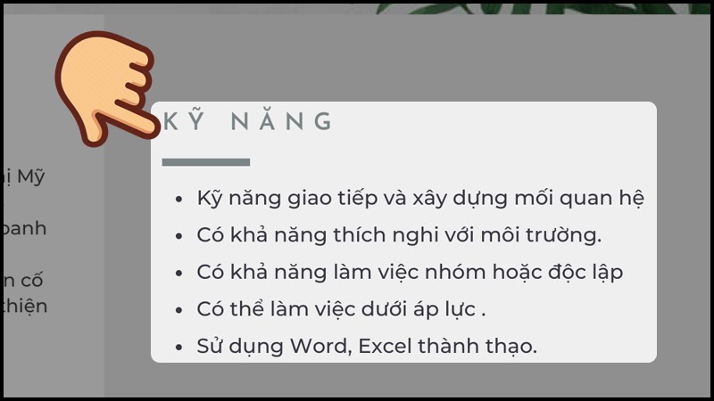 phần kỹ năng