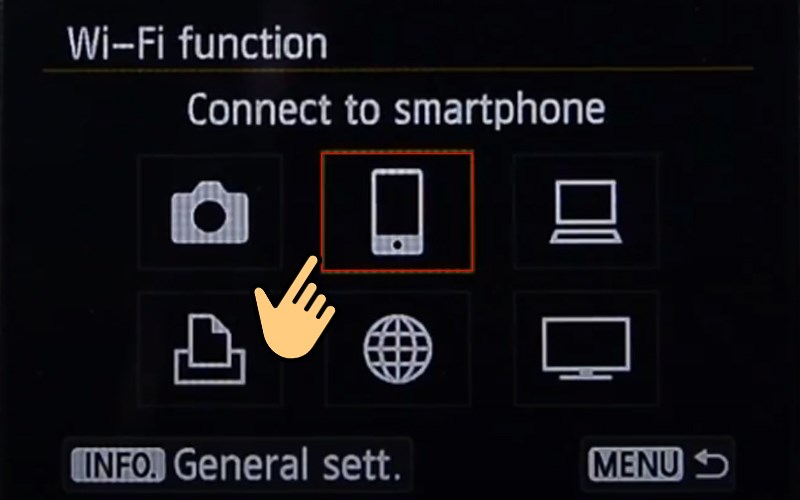 Để kết nối với điện thoại bạn chọn Connect to Smartphone.