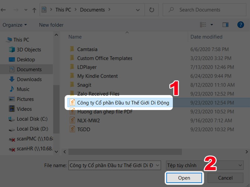 Chọn file PDF của bạn