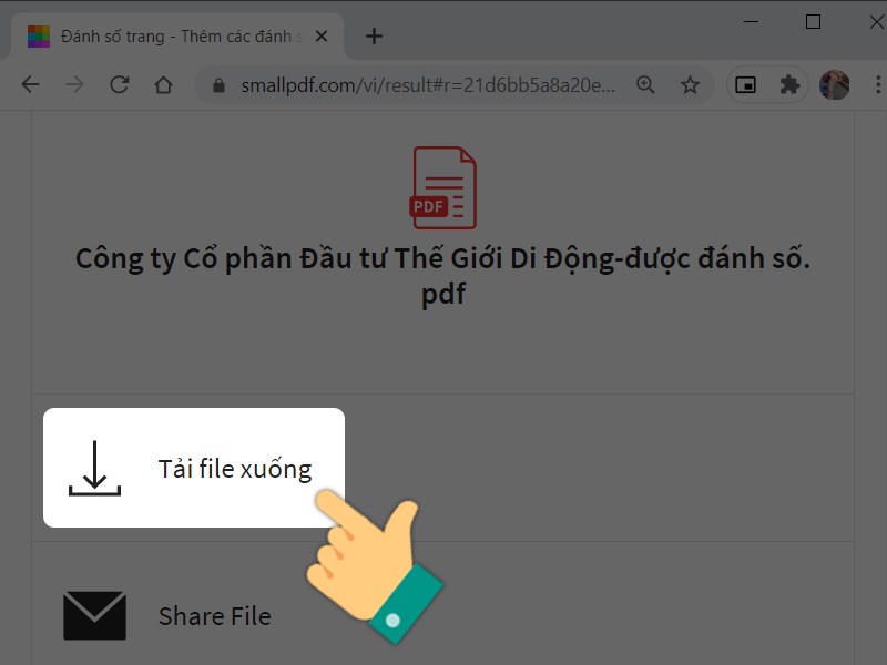 Nhấn Tải file xuống