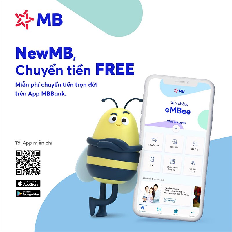 MBBank chuyển tiền miễn phí