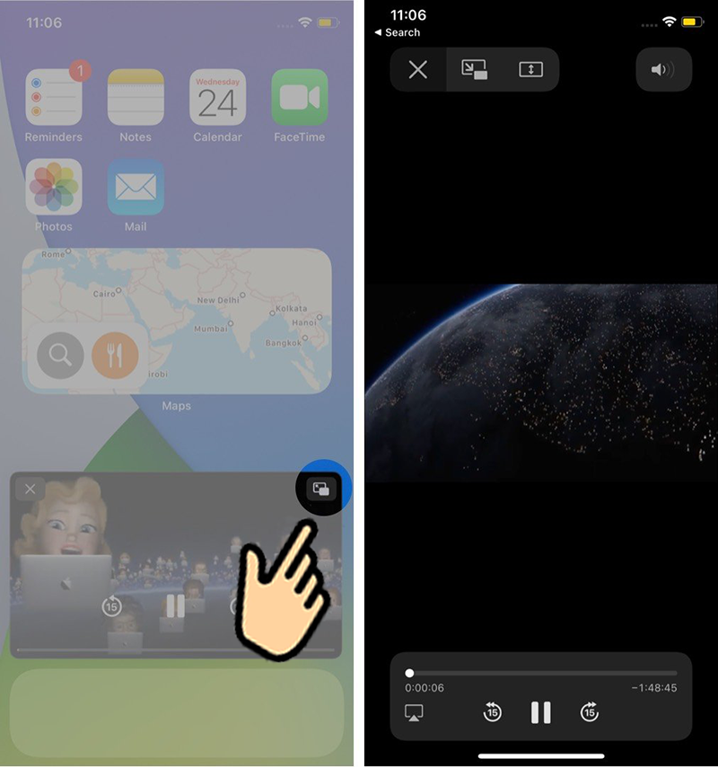 Cách bật tính năng Picture-in-Picture chia đôi màn hình iOS 14