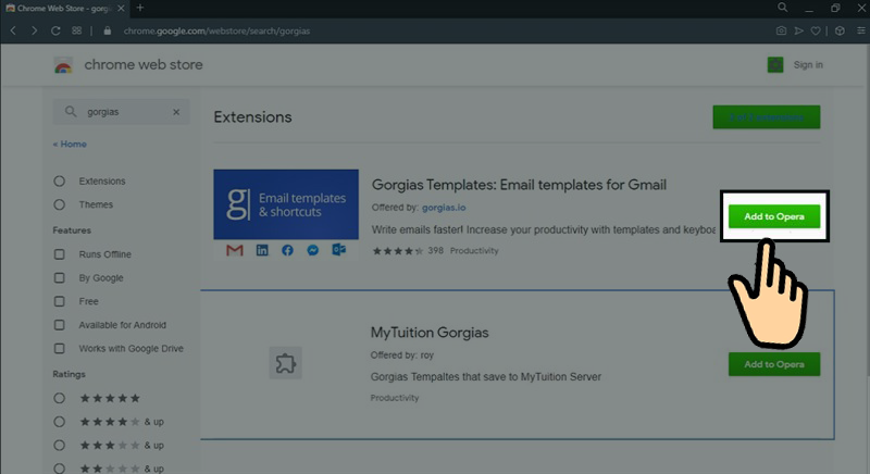 C&aacute;ch c&agrave;i đặt tiện &iacute;ch, extensions của Chrome l&ecirc;n Opera