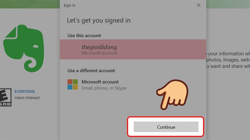 Hướng dẫn tải Evernote th&ocirc;ng qua Microsoft Store 3